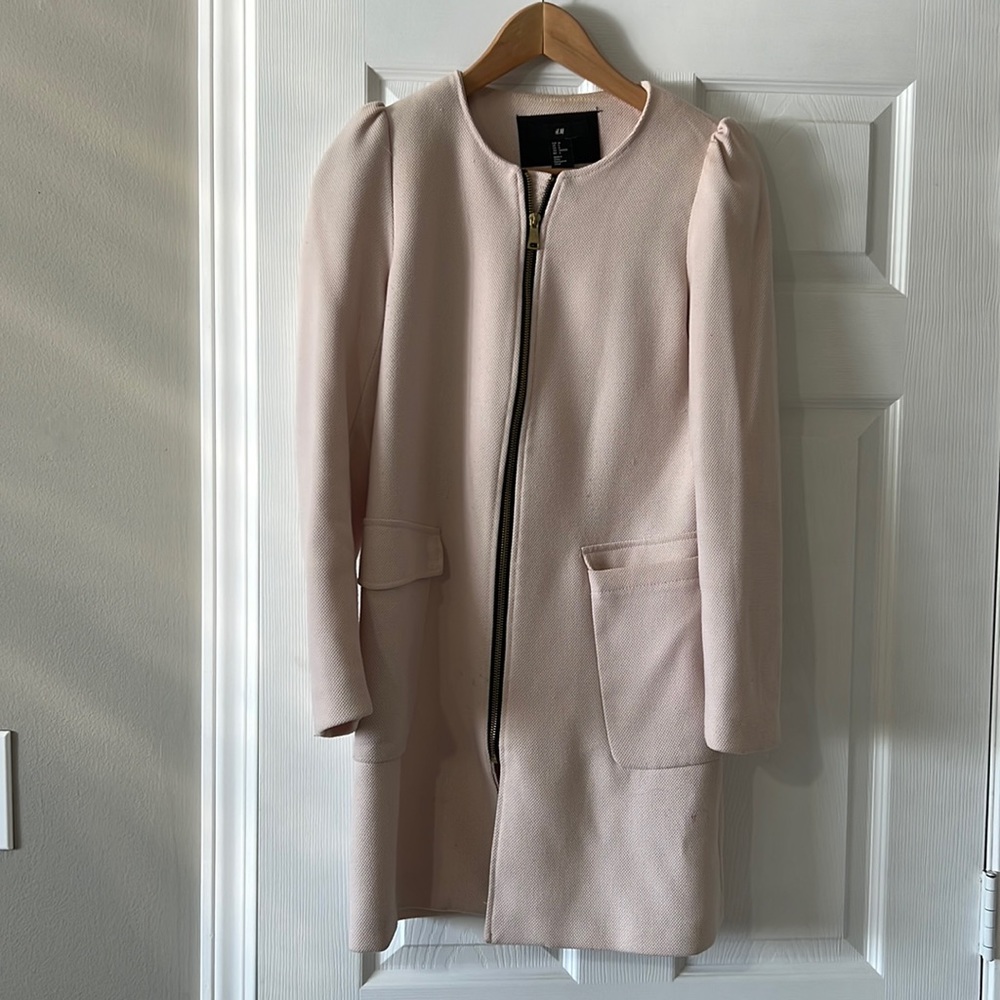 Pastel pink pea coat